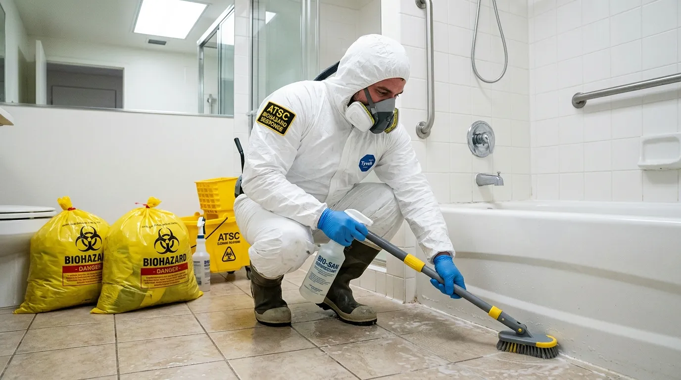 Decontamination equipment deployed for Blood Cleanup in Baldwin Harbor